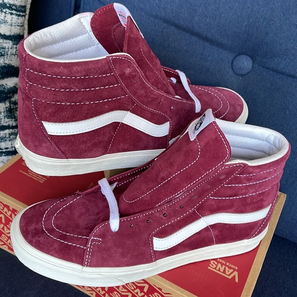 Vans Sk8-Hi Pig Suede Pomegranate / Snow White WMNS - Picture 11 of 16